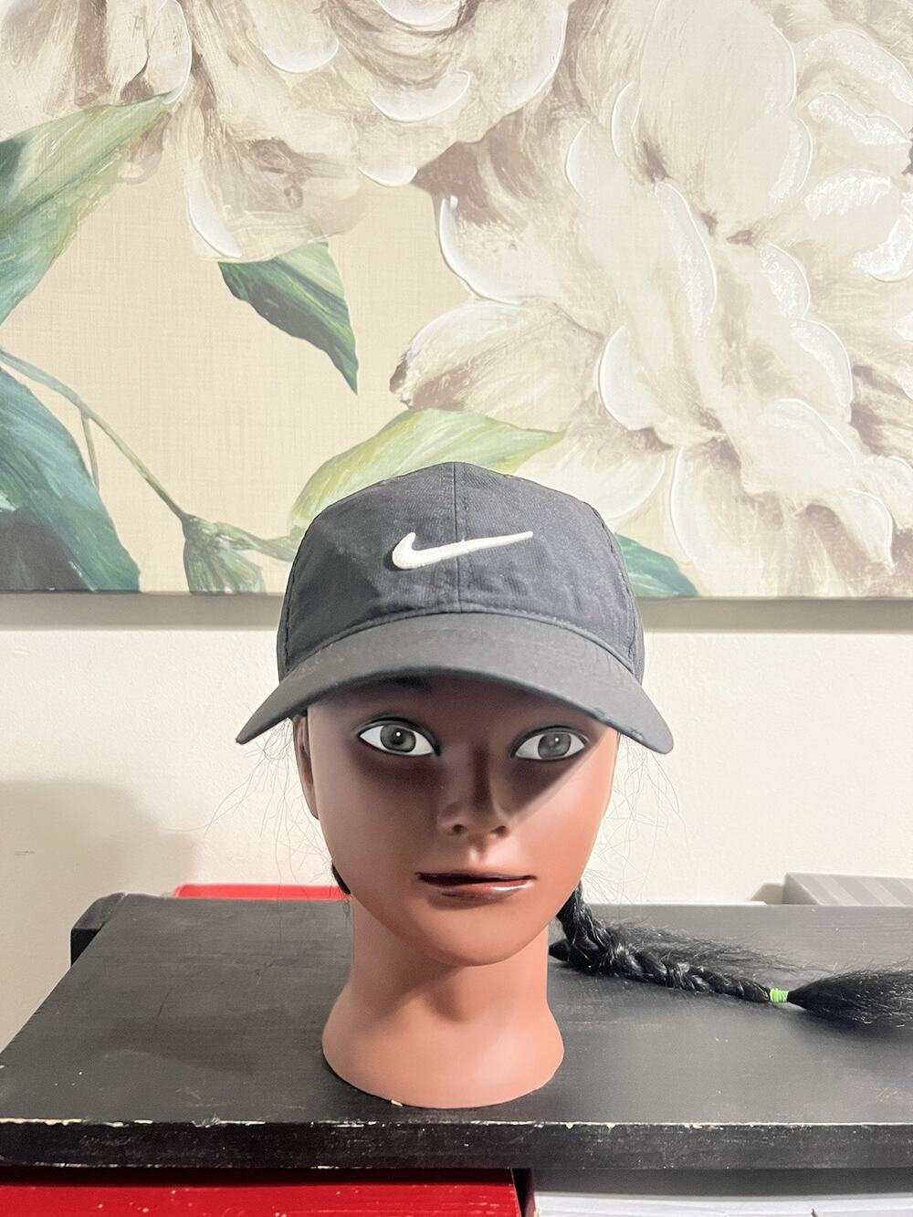 Nike Dri-Fit Strapback Hat Black One Size Adjustable Heritage86 Swoosh